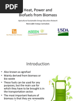 Heat, Power and Biofuels From Biomass: Agricultural Sustainable Energy Education Network