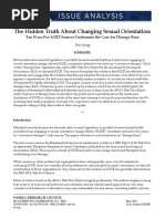 The Hidden Truth About Changing Sexual Orientation: Ten Ways Pro-LGBT Sources Undermine The Case For Therapy Bans