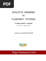 Dictionnaire Tamzret Tunisie