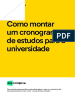 Ebook Cronograma Estudos Universidade PDF