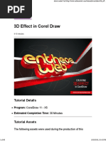 3D Effect in Corel Draw: Tutorial Details