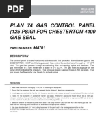 Plan 74 Gas Control Panel (125 Psig) For Chesterton 4400 Gas Seal