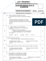 ALUMNO (A) : - Grado de Estudio: Tercero de Secundaria Fecha: 21/07/10