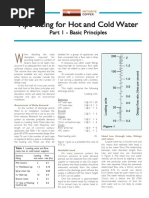 Pipe Sizing For Hot and Cold Water: Part 1 - Basic Principles