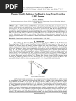 Channel Quality Indicator Feedback in Long Term Evolution (LTE) System