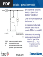 SPD Installation - Parallel Connection: © Furse, 2011