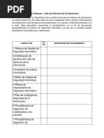 Lista de Chequeo (Sgsi)