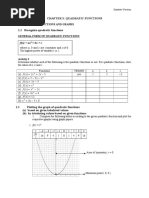 Quadratic Functions