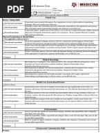 Clinical Evaluation Form: Patient Care History Taking Skills