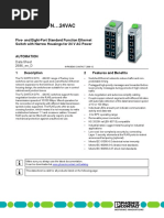 FL Switch SFN 24vac: Five-And Eight-Port Standard Function Ethernet Switch With Narrow Housings For 24 V AC Power