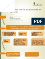 Capitulo II de Las Deducciones en General