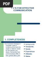 7 C'S For Effective Communication