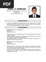 Arbel G. Danduan: Career Objective