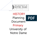 History: Planning Document University of Notre Dame