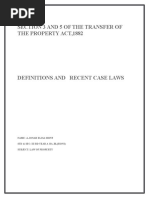 Section 3 and 5 of The Transfer of Property Act 1882