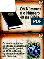 01 - Sábado - Os Números, e o Número Quarenta Na Bíblia