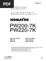 Komatsu PW200-7K Hydraulic Excavator Service Repair Manual SNK40001 and Up PDF