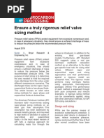 Relief Valves Sizing Methods