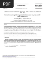 Interactions Among Inter-Organizational Measures For Green Supply Chain Management