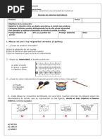 Prueba Ciencias Naturales El Sonido