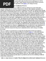 2.2. Step 1-Batch Versus Continuous Process