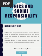 Ethics and Social Responsibility