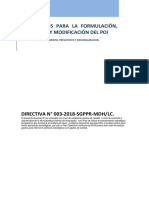 Lineamientos para La Formulacion, Evaluacion y Modificacion Del Poi