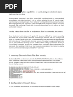 Advanced Use of Search Strings in Electronic Bank Statement