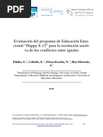 Evaluación Del Programa de Educación Emocional "Happy 8-12" para La Resolución Asertiva de Los Conflictos Entre Iguales