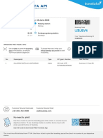 E-Ticket (Departure Train) : Saturday, 16 June 2018