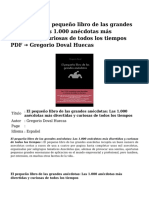 El Pequeño Libro de Las Grandes Anécdotaslas 1 000 Anécdotas Más Divertidas y Curiosas de Todos Los Tiempos PDF