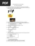 English Semester Test For Seven Grade