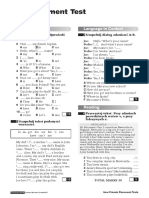 Placement Test: Grammar Language in Context