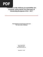 Alabama Accountability Act - Academic Results For The 2016-2017 School Year