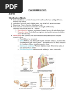 Pna Midterm Prep: Joints Classification of Joints:: Synovial Cavity Connective Tissue Fibrous Joints