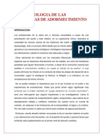 Psicopatologia de Las Conductas de Adormecimiento y Sueño