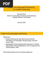 Graph and Hypergraph Partitioning For Parallel Computing