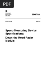 Speed-Measuring Device Specifications: Down-the-Road Radar: DOT HS 812 266 April 2016