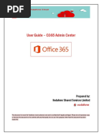 User Guide Office365 Admin Center