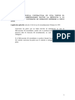 Clausula Contractual de Pacto Renuncia A Subrogacion Tras 5 Anos Iniciales