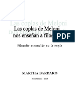 Las Coplas de Meloni Nos Enseñan A Filosofar. Filosofía Escondida en La Copla