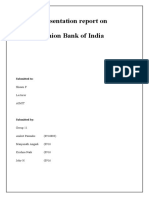 Presentation Report On Union Bank of India: Submitted To