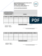 Lista de Asistencia Residentes