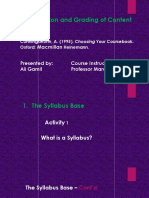 Selection and Grading of Content