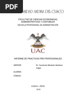 Informe de Practica Pre Profesional