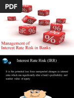 Management of Interest Rate Risk in Banks