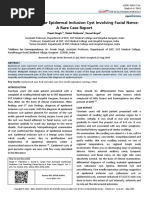 Large Post Auricular Epidermal Inclusion Cyst Involving Facial Nerve - A Rare Case Report