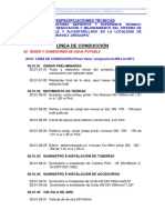 Especificaciones Técnicas Linea de Conduccion PDF