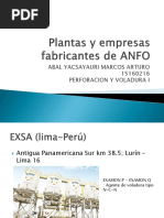 Plantas y Empresas Fabricantes de ANFO