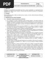 P-16 Procedimiento de Selección y Evaluación de Proveedores - V8